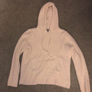 White fuzzy hoodie